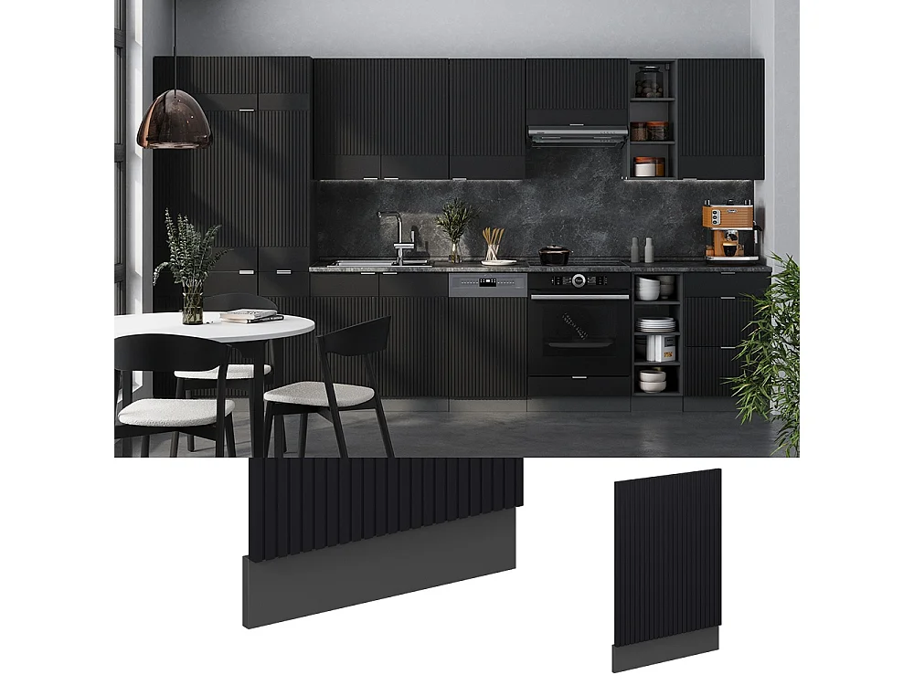 Panel przedni czarne paski 45x1.6x67.4 fame-line