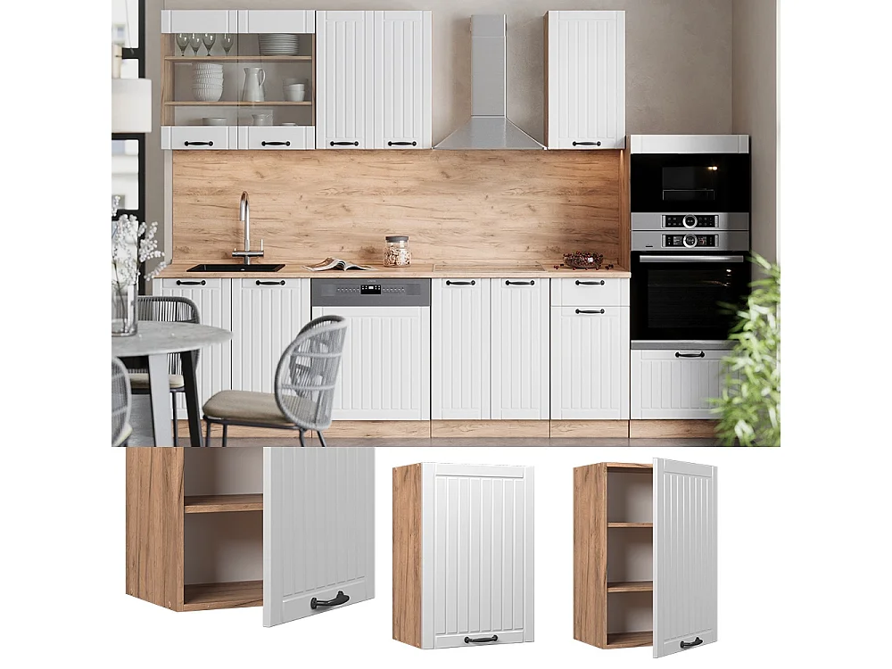 Pensile da cucina Bianco rustico 50x34.1x72 fame-line