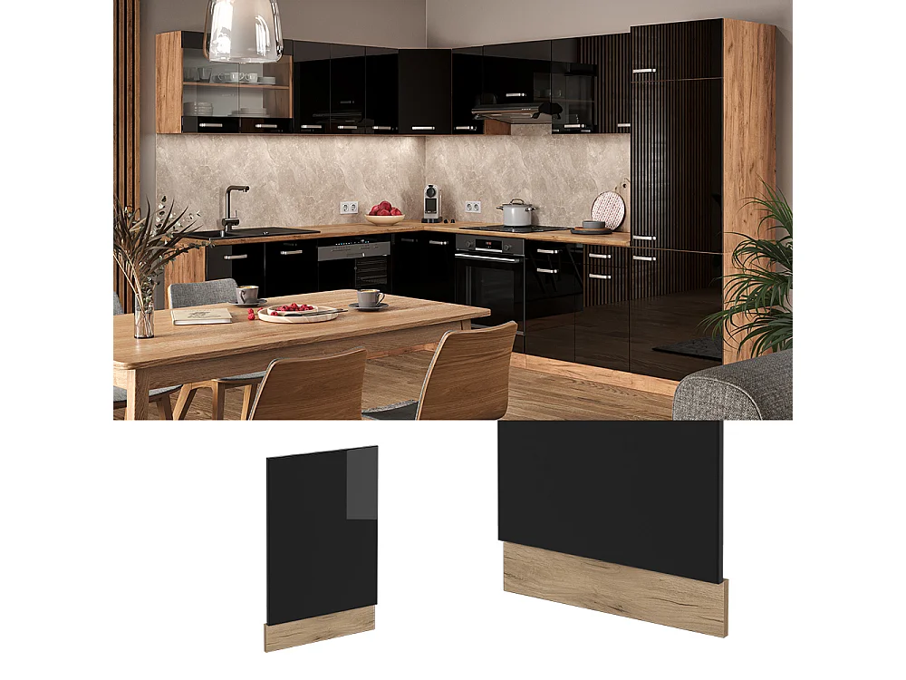 Panel frontal negro brillo intenso 45x1.6x57.2 r-line