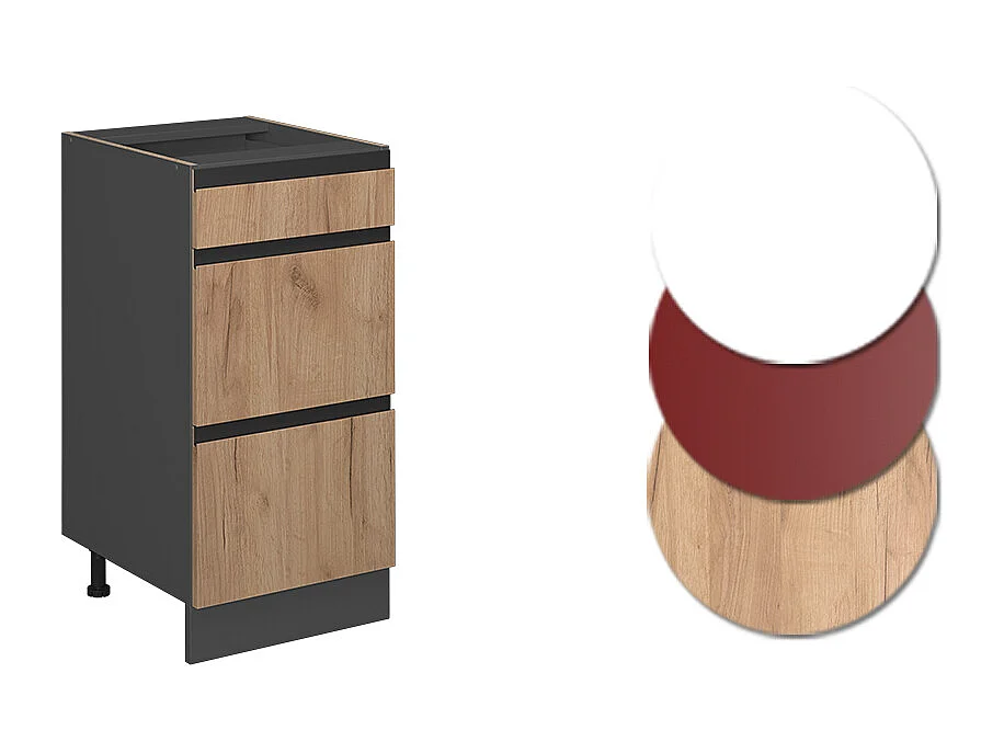 Meuble cuisine chêne de force doré 40x46x81.6 r-line