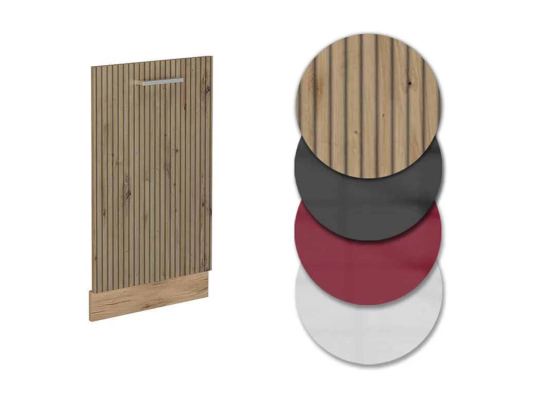 Pannello frontale della lavastoviglie rovere artigianale 45x1.6x81.8 r-line