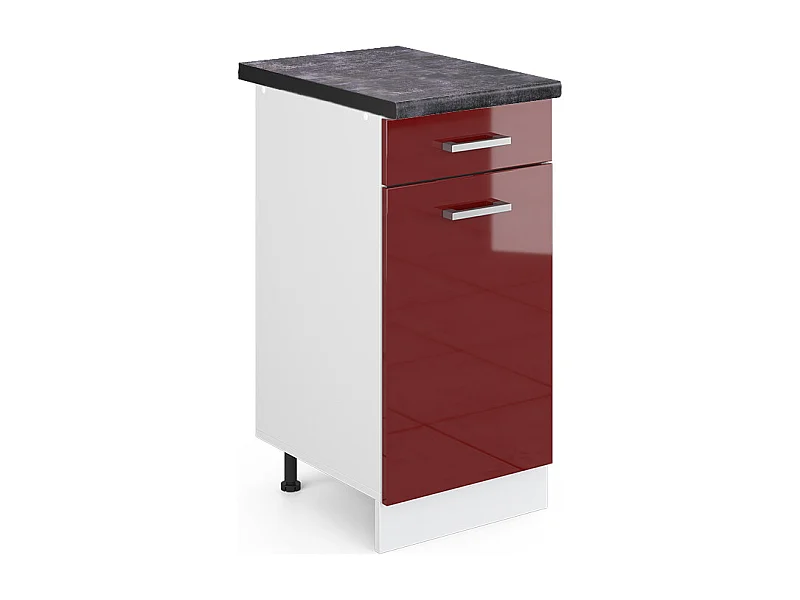 Meuble cuisine rouge brillant 40x60x81.6 r-line