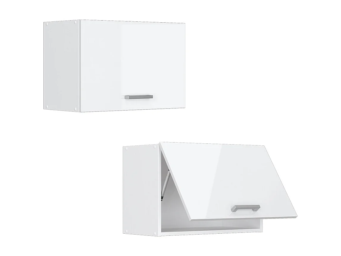 Elément haut de cuisine blanc haute brillance 60x31x40 r-line