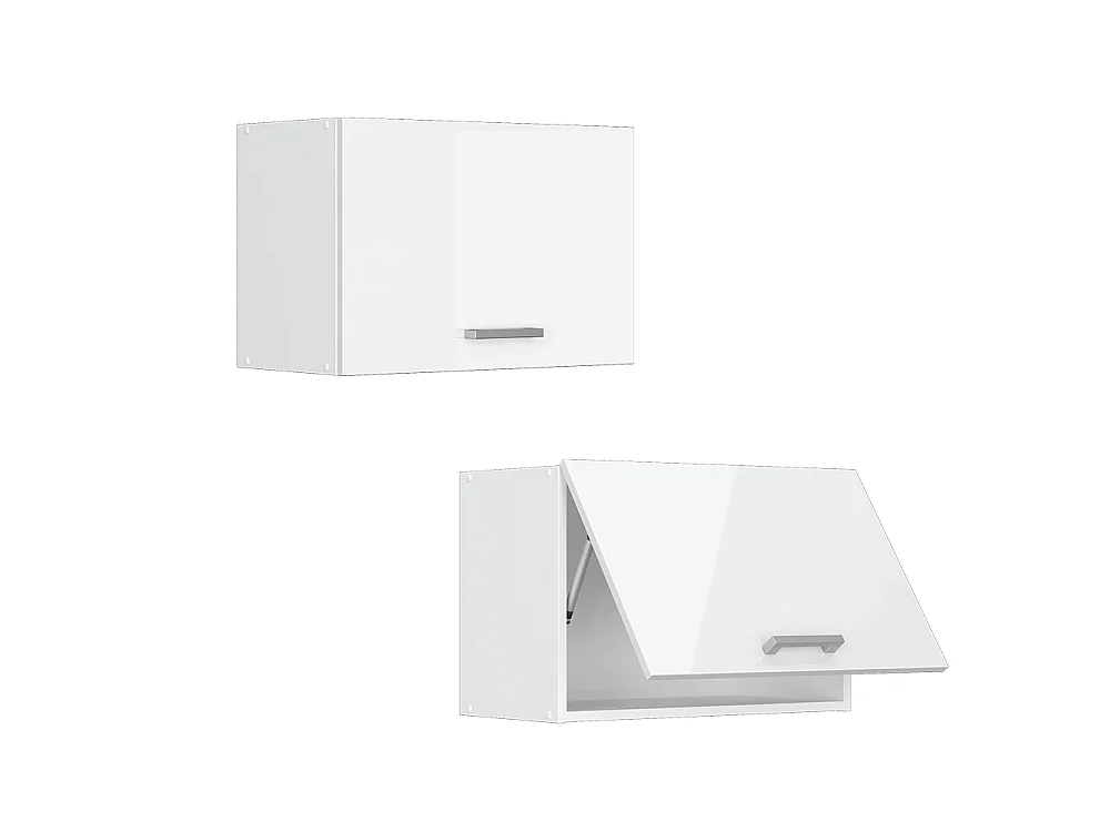 Elément haut de cuisine blanc haute brillance 60x31x40 r-line