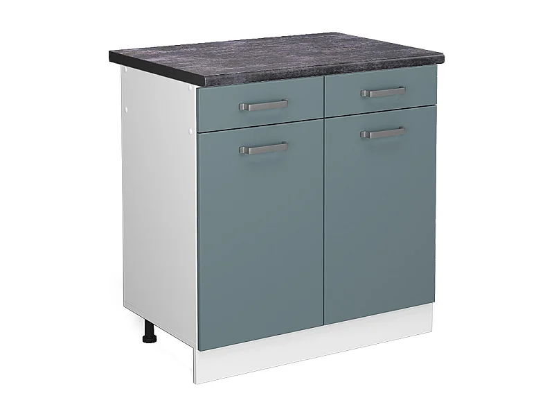 Meuble cuisine bleu-gris 80x60x81.6 r-line