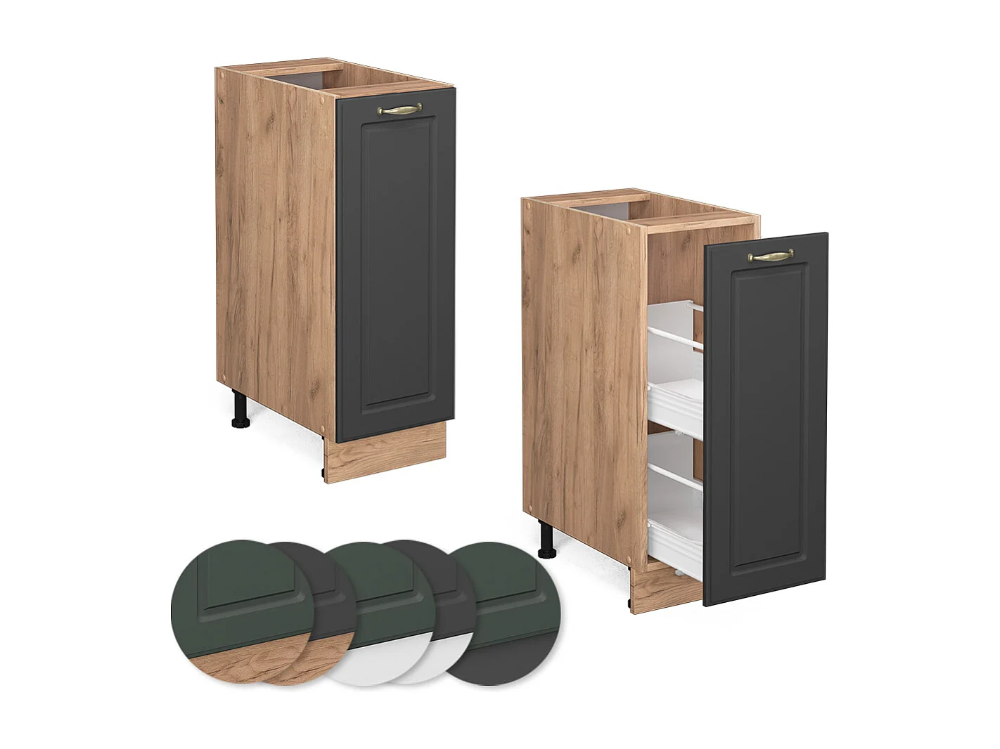 Armario de farmacia antracita-oro 30x51.6x82 fame-line