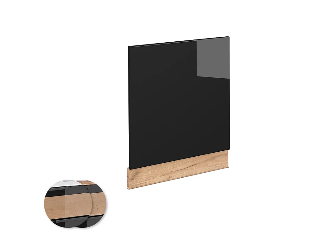 Frontblende schwarz eiche hochglanz 60x1.6x67.4 fame-line