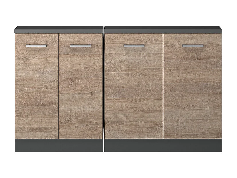 Armario de cocina para techo inclinado sonoma 140x46x81.6 r-line