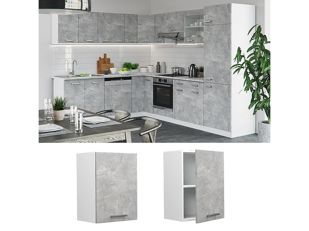 Armario colgante hormigón 45x31x60 r-line