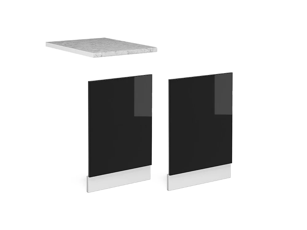 Frontpanel svart högblank 45x1.6x57.2 r-line