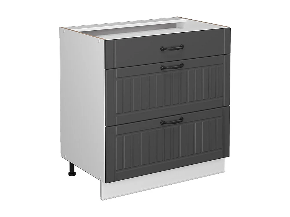 Meuble cuisine anthracite campagne 80x51.6x82 fame-line