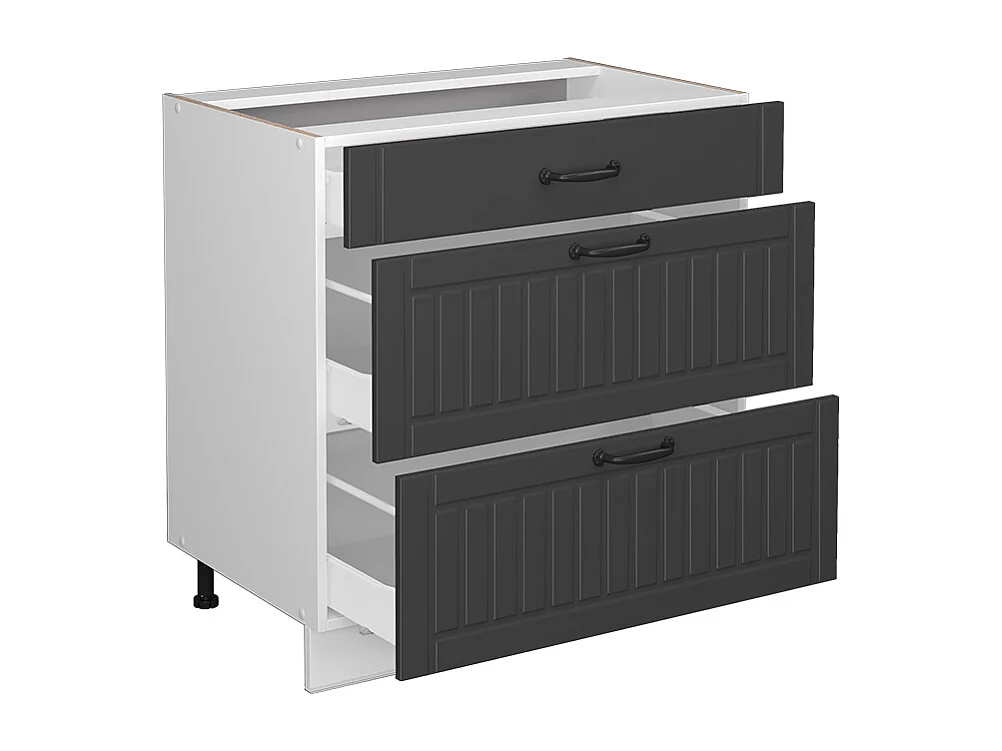 Meuble cuisine anthracite campagne 80x51.6x82 fame-line