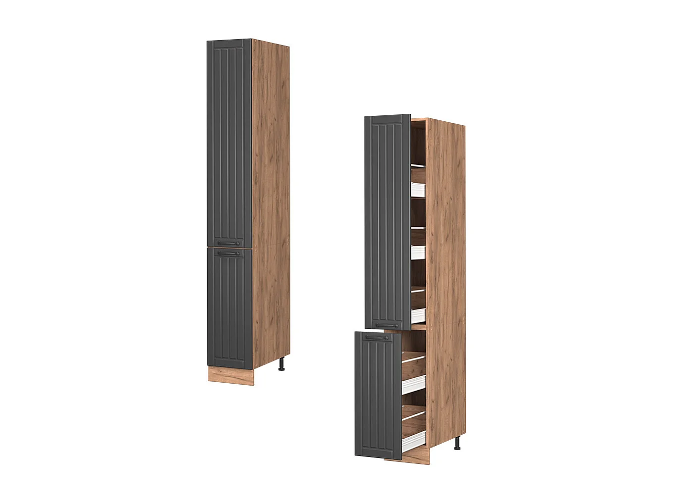 Armario de farmacia gris oscuro 30x58x206.8 fame-line