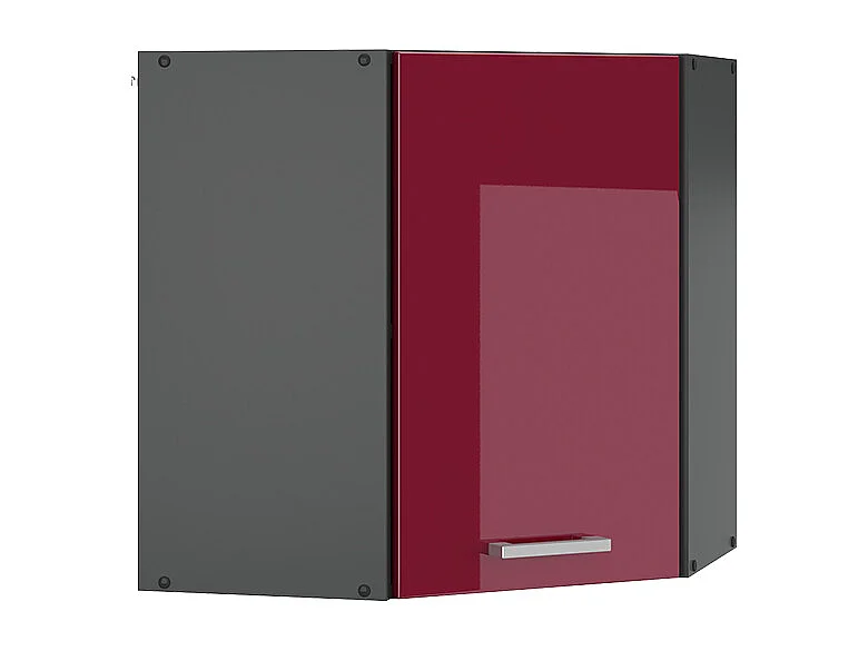 Hoek hangkast rode hoogglans 57x34.1x60 r-line