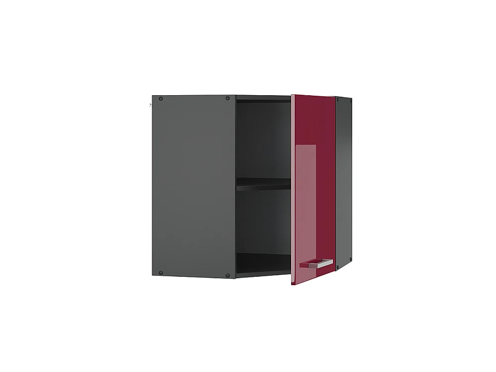 Elément haut de cuisine rouge brillant 57x34.1x60 r-line