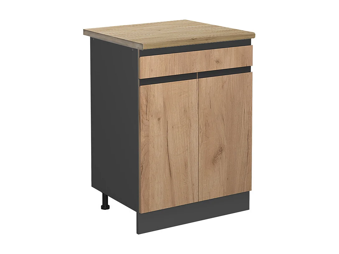 Mobiletto base per cucina quercia dorata 60x60x81.6 r-line