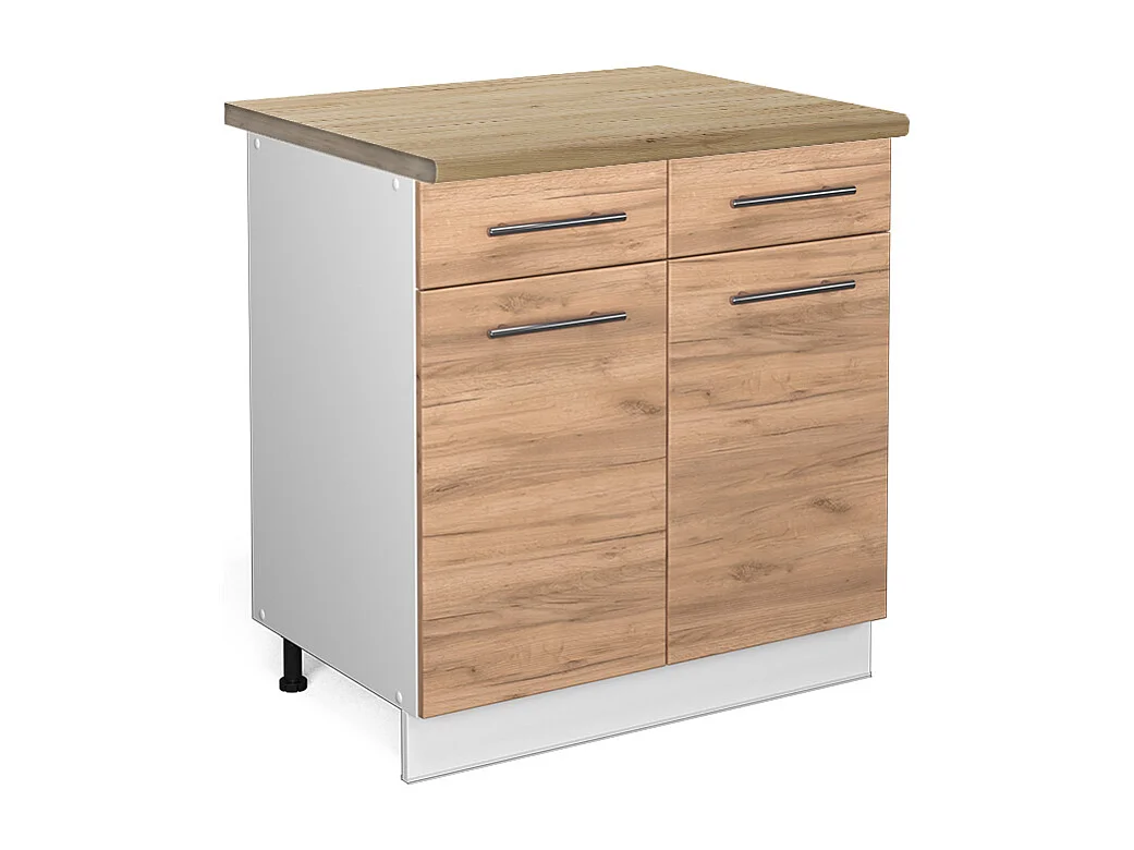 Meuble cuisine chêne de force doré 80x60x82 fame-line