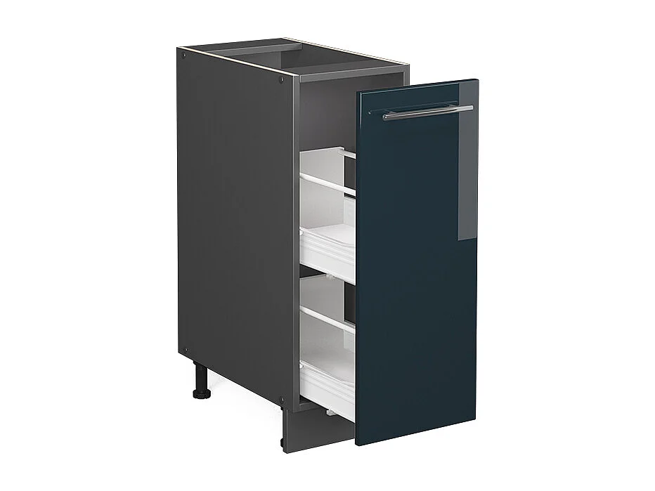 Armario de farmacia azul oscuro alto brillo 30x51.6x82 fame-line