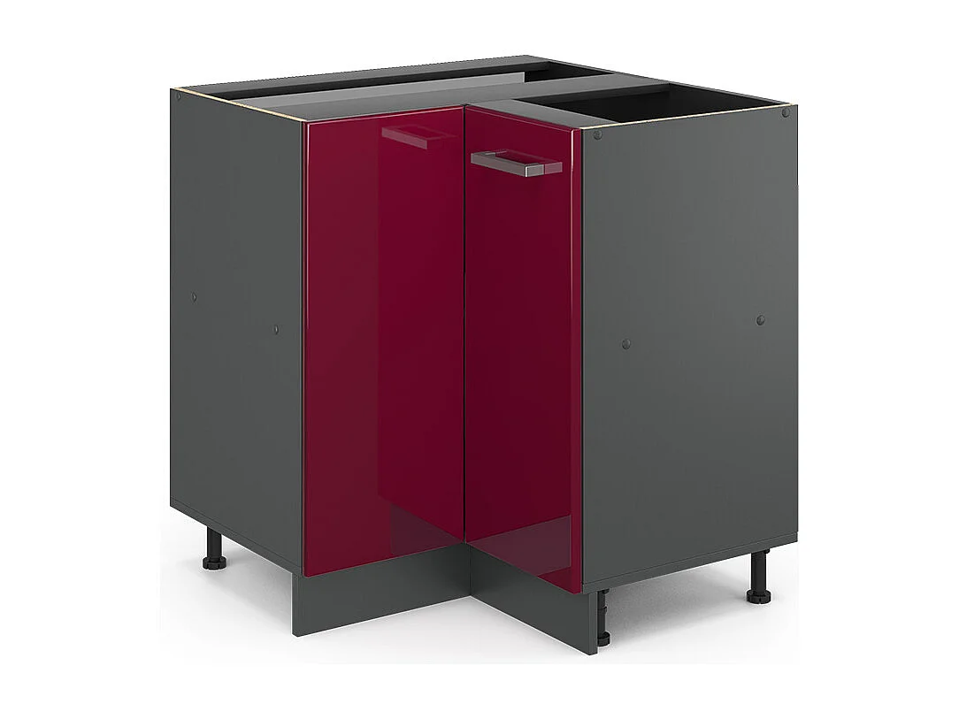 Meuble dangle rouge brillant 75.6x46x81.6 r-line