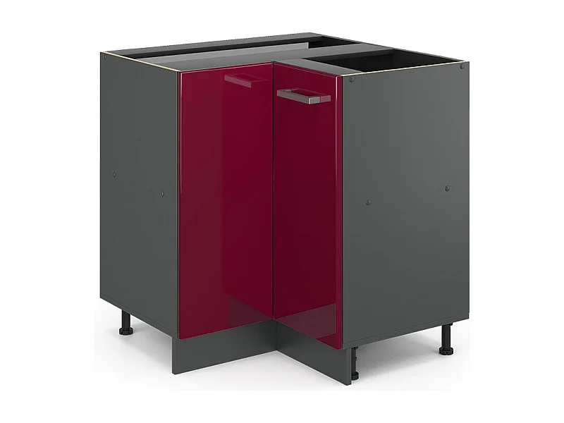 Meuble dangle rouge brillant 75.6x46x81.6 r-line