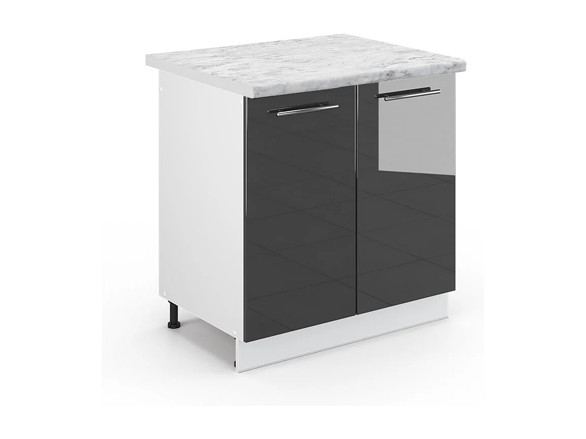 Mobile lavello cucina antracite lucido 80x60x82 fame-line