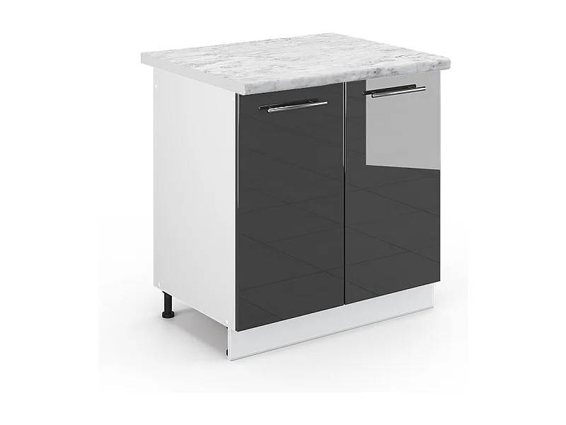 Spülenunterschrank anthrazit hochglanz 80x60x82 fame-line