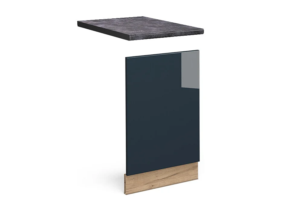 Panel frontal azul oscuro alto brillo 45x1.6x67.4 fame-line