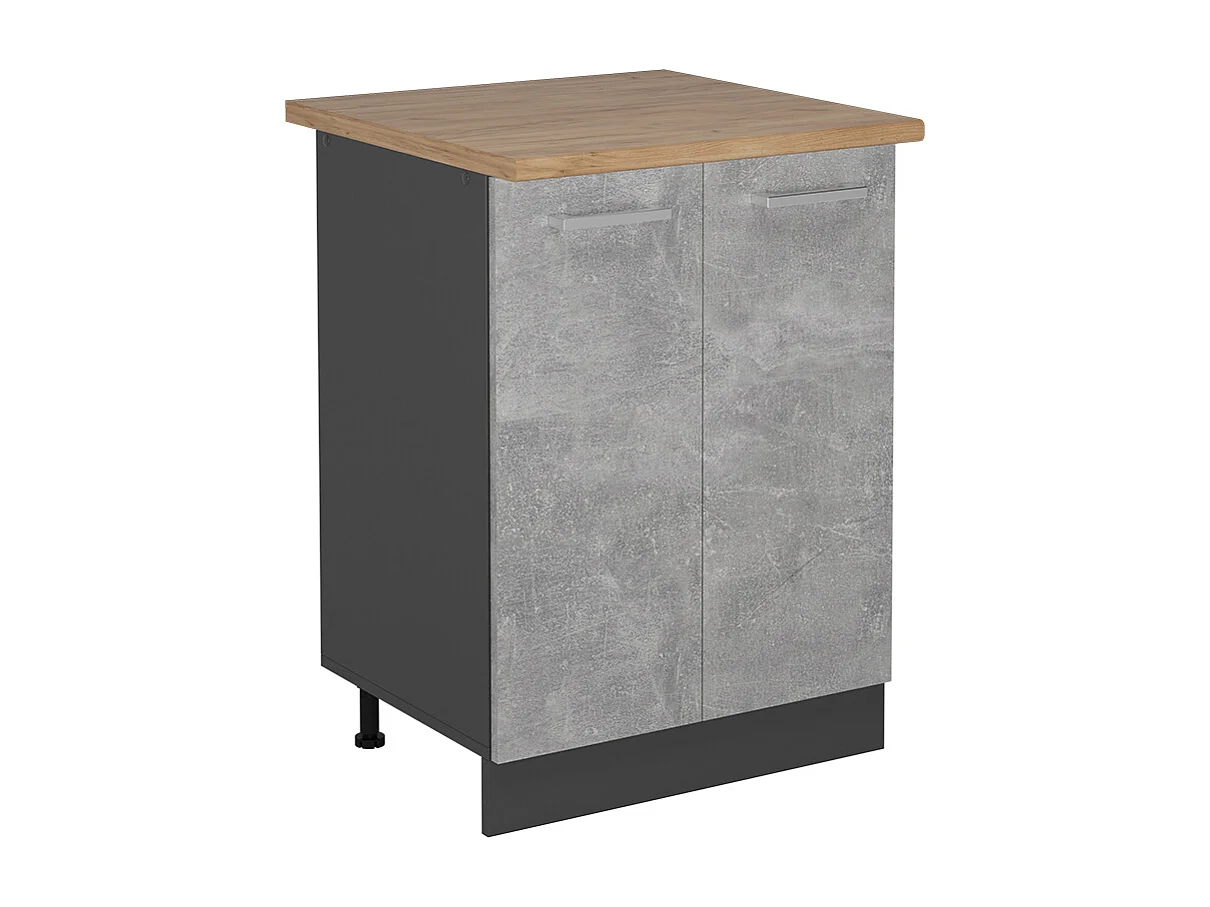 Meuble bas de cuisine béton 60x60x81.6 r-line