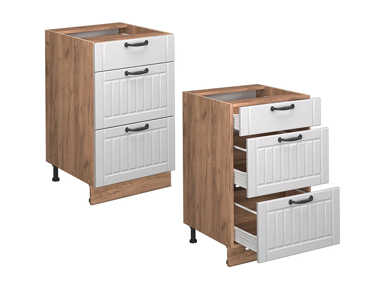 Meuble cuisine blanc campagne 50x51.6x82 fame-line