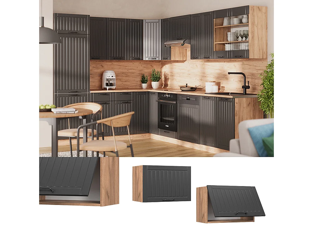 Armario colgante gris oscuro 60x34.1x40 fame-line