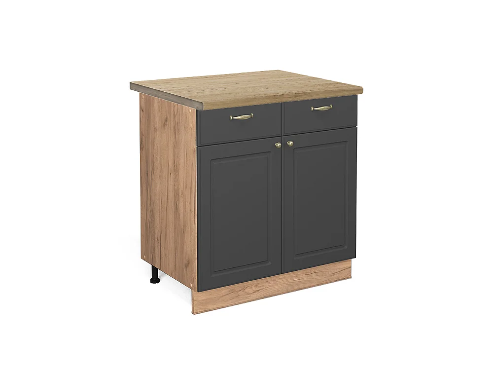 Meuble cuisine anthracite-or 80x60x82 fame-line
