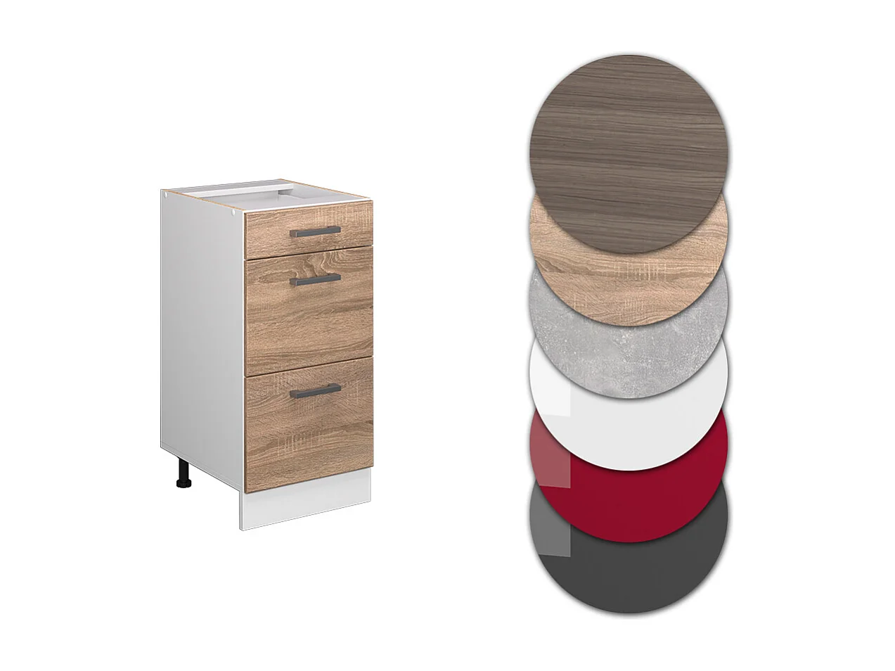 Mueble bajo de cocina sonoma 40x46x81.6 r-line