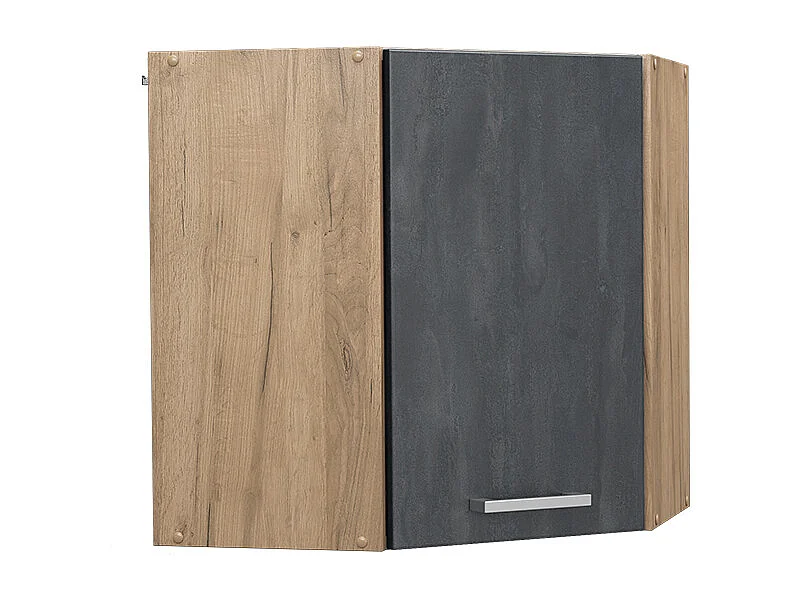 Armario colgante de esquina hormigón negro 57x34.1x60 r-line