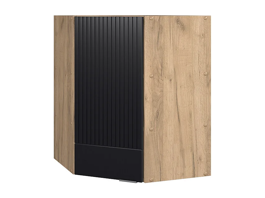 Armario colgante de esquina rayas negras 57x34.1x72 fame-line