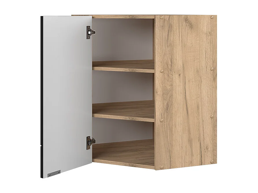 Armario colgante de esquina rayas negras 57x34.1x72 fame-line