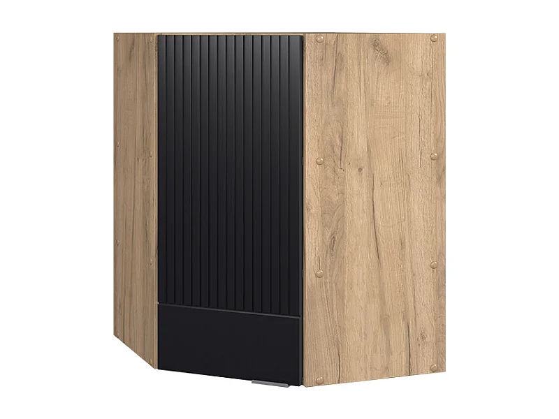 Elément haut de cuisine noir rayé 57x34.1x72 fame-line