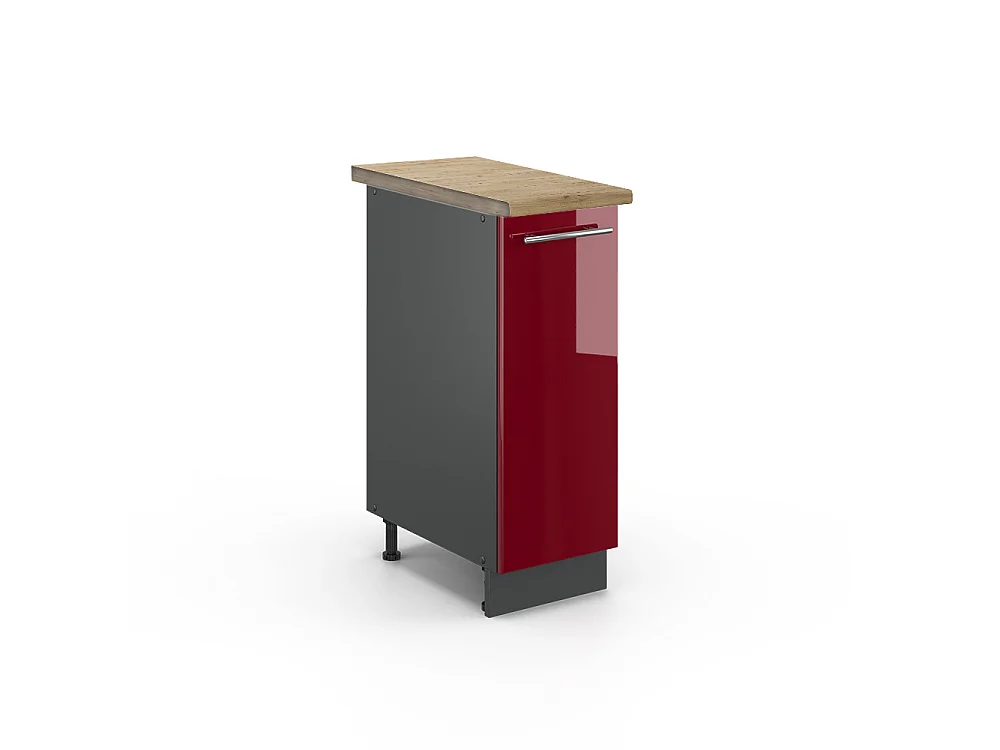 Apotheekkast bordeauxrode hoogglans 30x60x82 fame-line