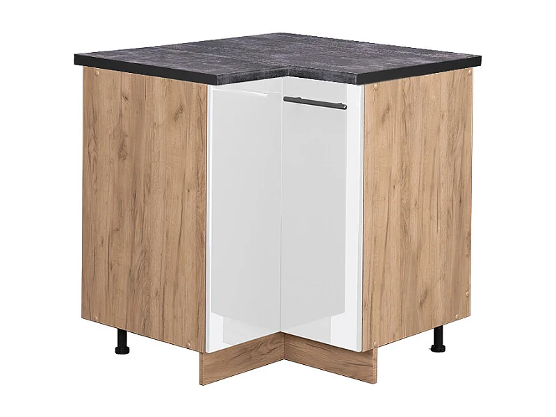 Armario de esquina blanco alto brillo 80.5x60x82 fame-line