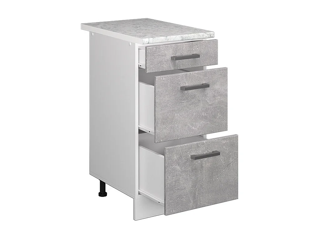 Mueble bajo de cocina hormigón 40x60x81.6 r-line