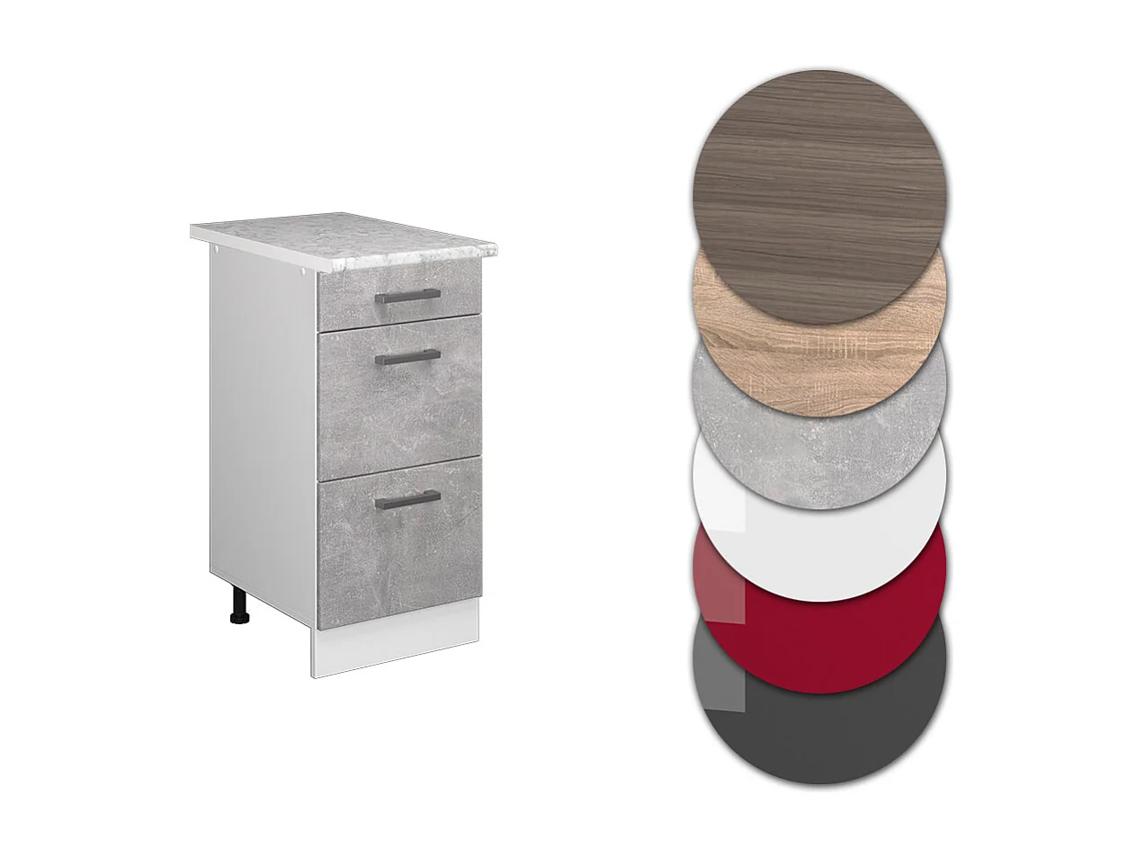 Meuble cuisine béton 40x60x81.6 r-line