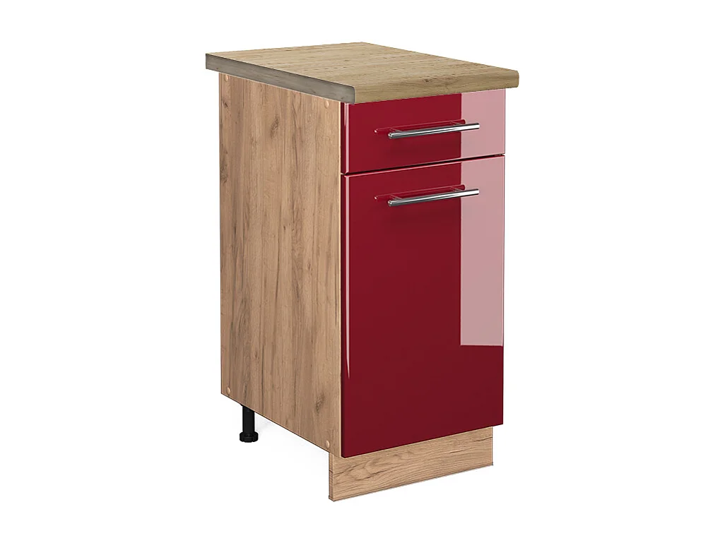 Küchenunterschrank bordeaux hochglanz 40x60x82 fame-line