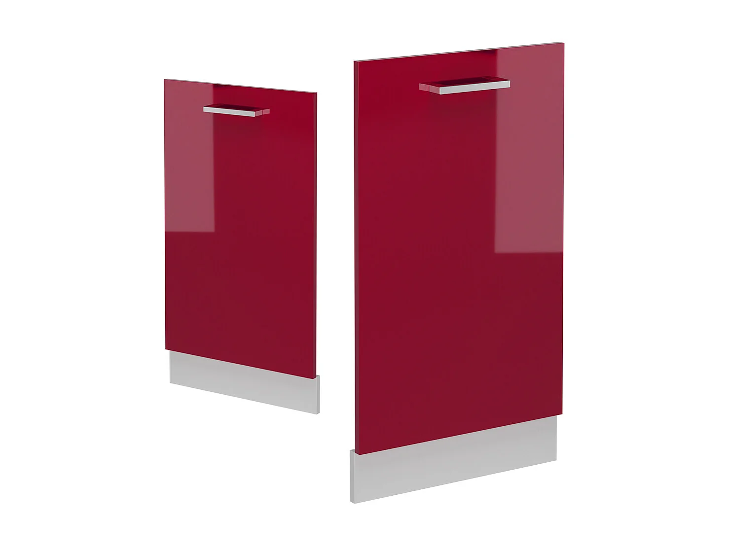 Façade de lave-vaisselle rouge brillant 45x1.6x81.8 r-line