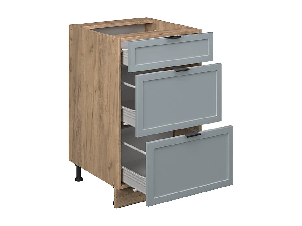 Meuble cuisine bleu clair-gris 50x60x82 fame-line