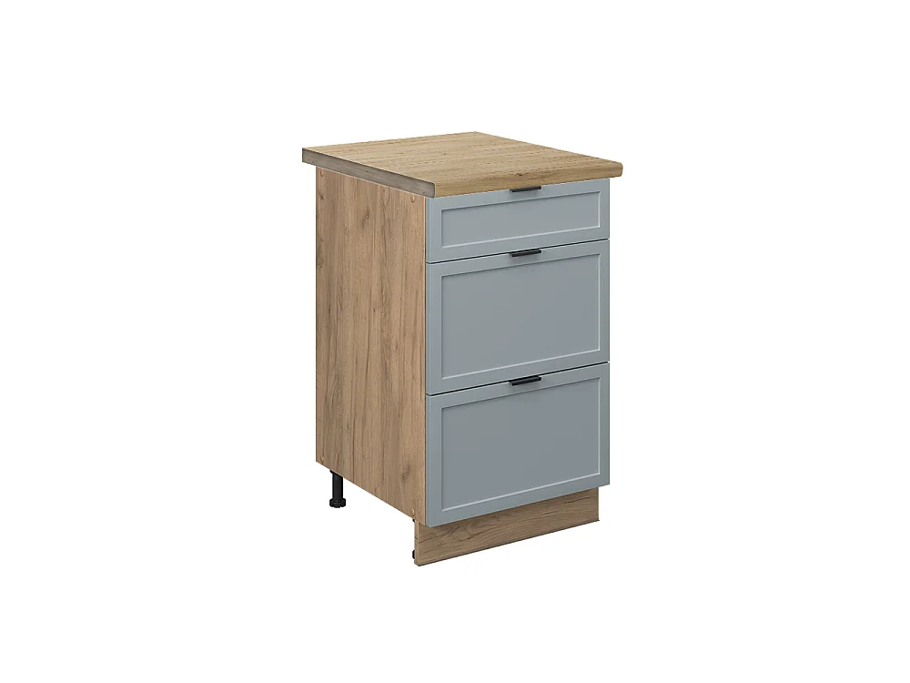 Kitchen base cabinet light blue-grey 50x60x82 fame-line