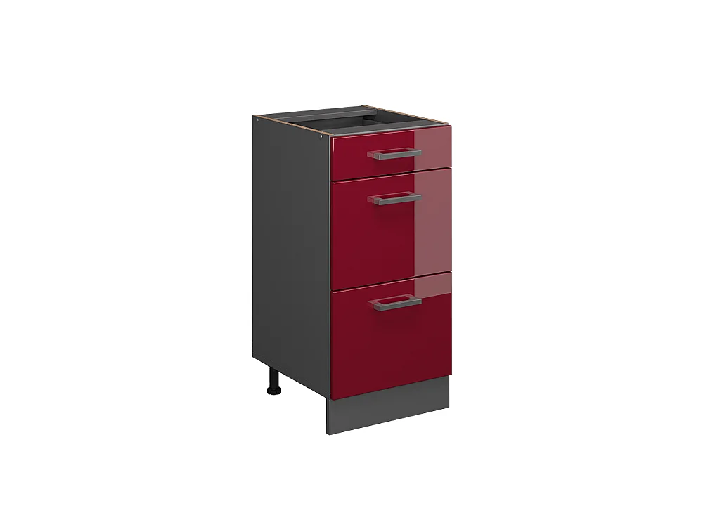 Meuble cuisine rouge brillant 40x46x81.6 r-line