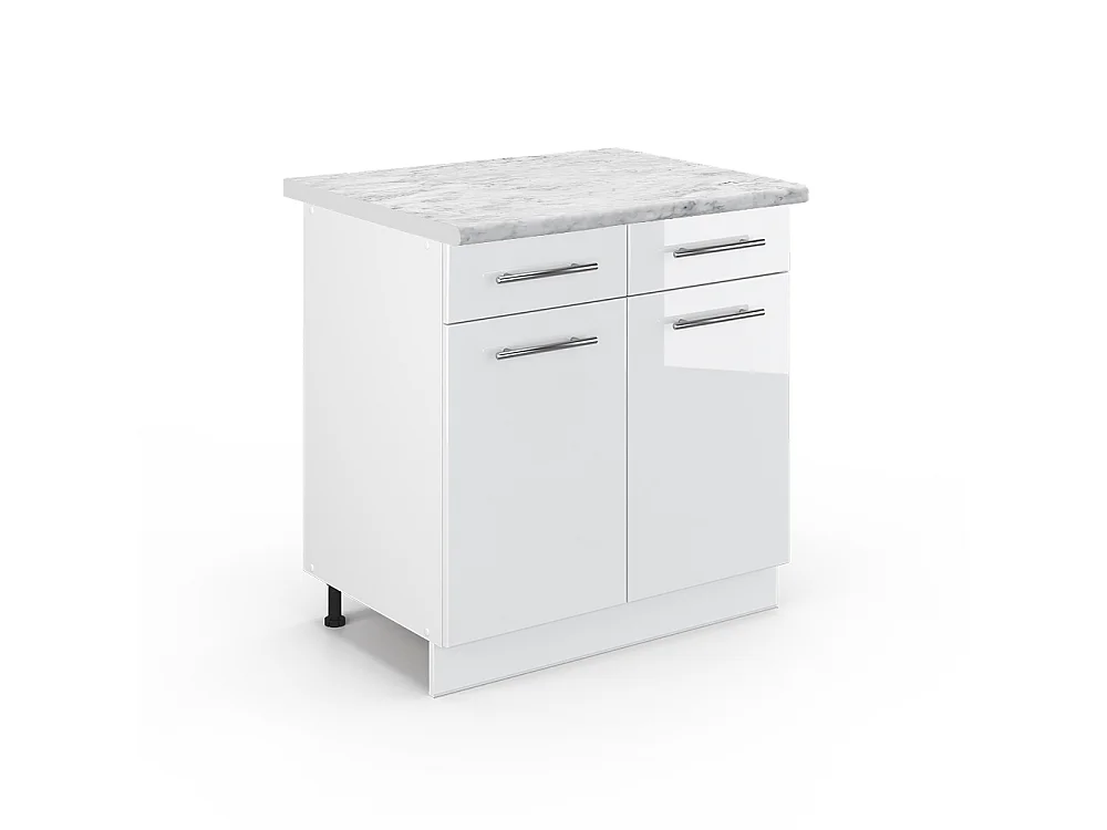 Keukenonderkast wit hoogglans 80x60x82 fame-line