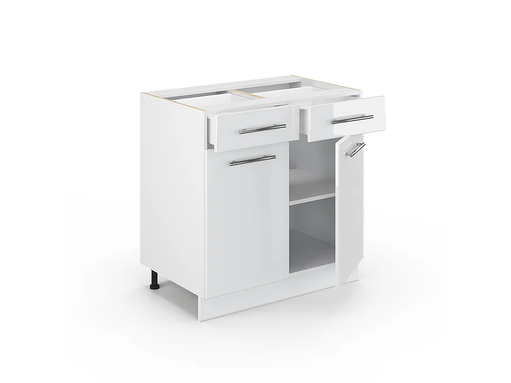 Keukenonderkast wit hoogglans 80x60x82 fame-line