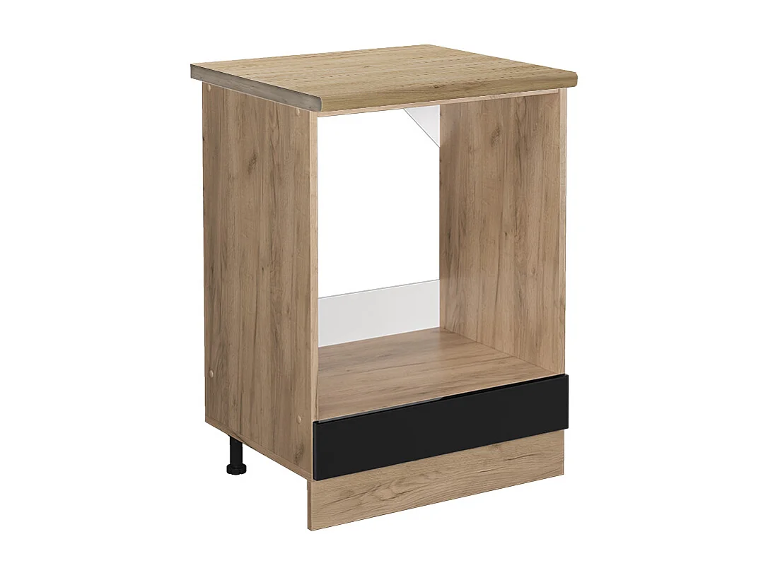 Meuble pour four noir haute brillance 60x60x81.6 r-line