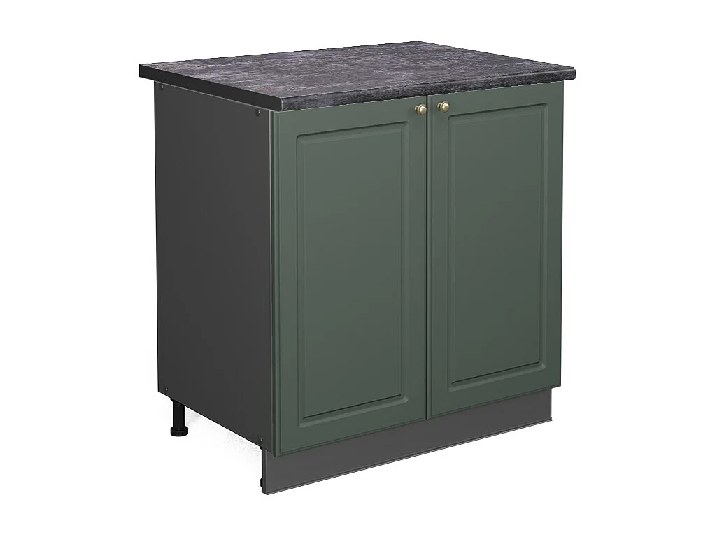 Armario bajo para fregadero verde dorado casa de campo 80x60x82 fame-line