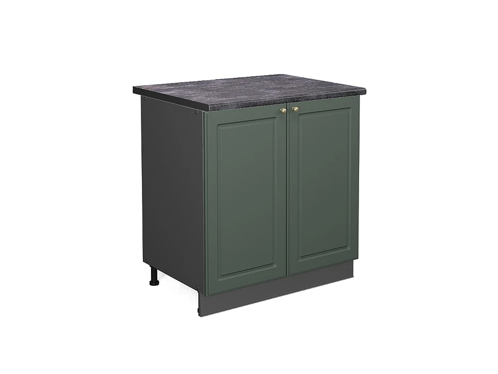 Meuble bas sous-évier vert or campagne 80x60x82 fame-line